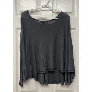 We the Free Womens Gray Speckled Lightweight Blouse S